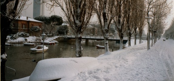 Cesenatico sotto la neve - foto di Luciano Nanni