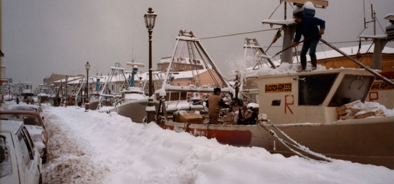 I pescherecci sotto la neve