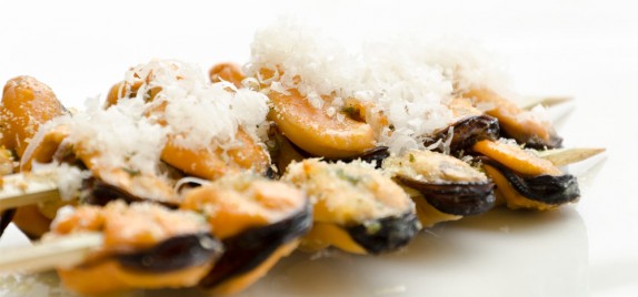 Cheese 2013 - Spiedino di cozze di Cesenatico gratinate al Parmigiano